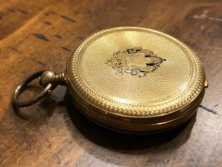 Antique 18K Gold French Swiss Pocket Watch 6