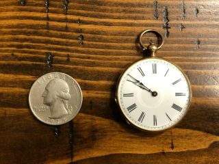 Antique 18K Gold French Swiss Pocket Watch 8