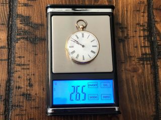 Antique 18K Gold French Swiss Pocket Watch 9