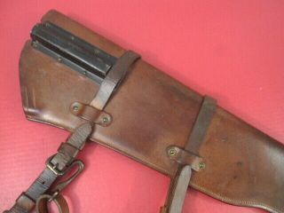 WWII US ARMY M1938 Leather Rifle Jeep Scabbard for M1 Garand Rifle - Fulton 1943 2
