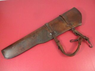 WWII US ARMY M1938 Leather Rifle Jeep Scabbard for M1 Garand Rifle - Fulton 1943 4