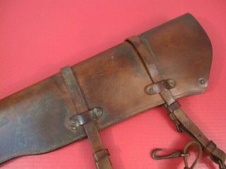 WWII US ARMY M1938 Leather Rifle Jeep Scabbard for M1 Garand Rifle - Fulton 1943 5