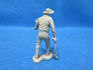 Marx 54mm miner panning for gold with pan tied to stick,  gray - 3