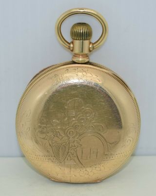Vintage WALTHAM P.  S.  BARTLETT Pocket Watch 18s 15j c.  1889 Dueber YGF OF Case 2