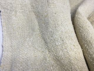 Vintage Hemp bed cover (mid 20thc) /grain sack fabric,  embroidery/Tissu en chanvre 7