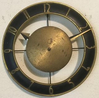 Phinney Walker - Semca Clock Company - Art Deco Metal Wall Clock - 1960 ' s 2