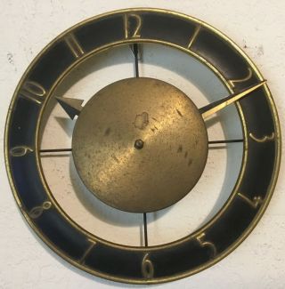 Phinney Walker - Semca Clock Company - Art Deco Metal Wall Clock - 1960 ' s 3