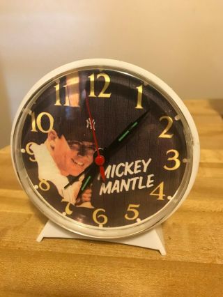 Mickey Mantle Windup Desk Alarm Clock