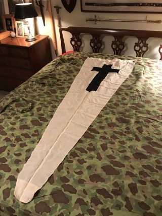 Ww2 Usmc Rare “q.  M.  D 1943” Chaplain’s Flag “naval Worship Service” Nos