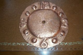 Handmade And Hand Beaten Heavy Gauge Copper Clock Face