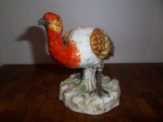 ANTIQUE FRENCH PORCELAIN RUE FONTAINE AU ROI Bird Figurine Paris France Marked 2