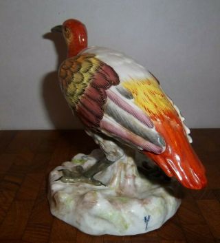 ANTIQUE FRENCH PORCELAIN RUE FONTAINE AU ROI Bird Figurine Paris France Marked 5