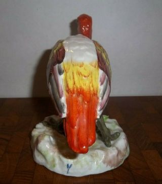 ANTIQUE FRENCH PORCELAIN RUE FONTAINE AU ROI Bird Figurine Paris France Marked 6