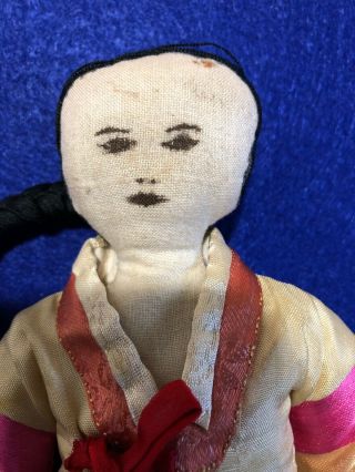Rare Vintage 1940S Korean Custom Hand Made Girl Doll Korea 4