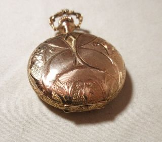 antique 1800 ' s 14k yellow gold Illinois full hunter hand chased pocket watch 11