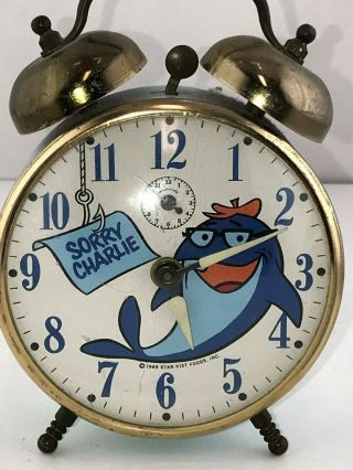Vintage Advertising 1969 Star - Kist CHARLIE TUNA Alarm Clock with Luminous Hands 2