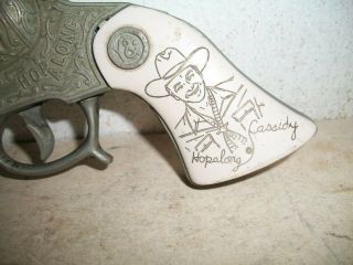 Hopalong Cassidy Toy Repeating Cap Pistol Wyandotte White Grips Cowboy 2
