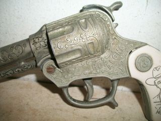 Hopalong Cassidy Toy Repeating Cap Pistol Wyandotte White Grips Cowboy 3