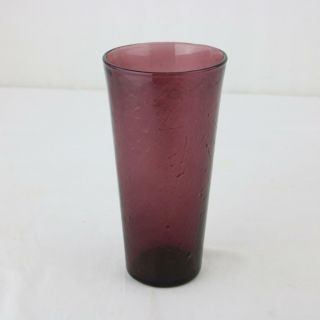 Antique Georgian Amethyst Drinking Glass Hand Blown Purple Tall Beaker