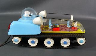 1960 ' s Russian PMO Tin Platic Space Tank Astronaut Driver Toy Moon Rover Box 4
