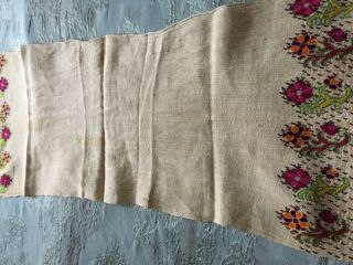 Vintage Hand - Embroidered Towel With Metallic Threads 4