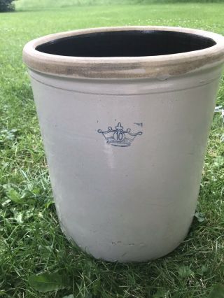 Vintage 10 Gallon Usa Stoneware Crock Made By Robinson Ransbottom Pottery