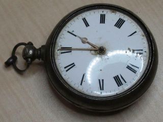 Vtg Antique British London Sterling Silver Pocket Watch Bn M Parts Repair