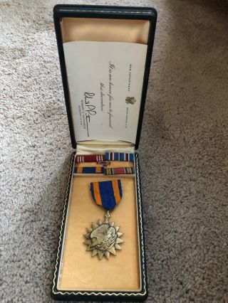 Rare Ww2 U.  S.  Army Air Corps Air Medal W/ribbon,  Named