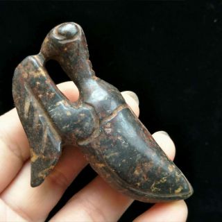 Ancient Chinese Hongshan Culture,  Old Jade Carved,  Ancient Mantis Statue A4112