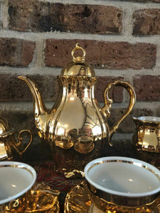 Antique Bavaria Coffee Set gold plated and hand made (6 persons) 2