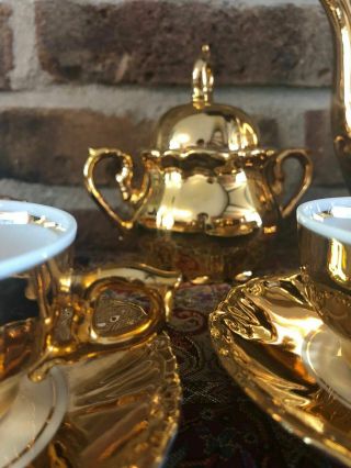 Antique Bavaria Coffee Set gold plated and hand made (6 persons) 4