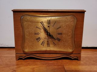 Vintage General Electric Telechron Alarm Clock Wooden Model 7h247