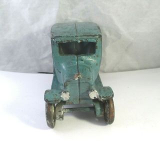 Vintage 1920 ' s ARCADE CAST IRON FORD MODEL T SEDAN BLUE CAR TOY 5 