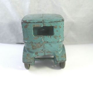 Vintage 1920 ' s ARCADE CAST IRON FORD MODEL T SEDAN BLUE CAR TOY 5 