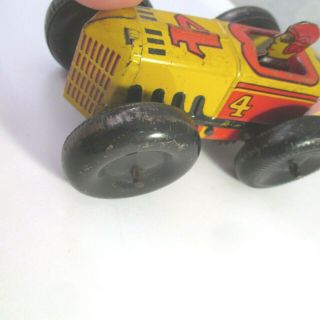 Vintage MARX TIN LITHO WIND UP No.  4 MIDGET RACER RACE CAR 5