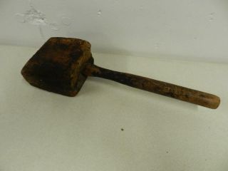 Large Antique Wooden Mallet Hammer