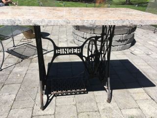 Granite Table With Singer Sewing Machine Base