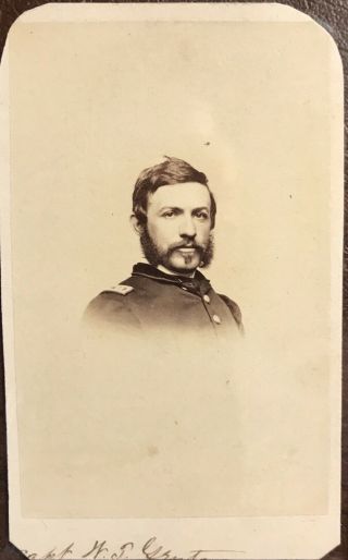 Civil War Cdv Photo Identified William T.  Gentry U.  S Infantry Indiana