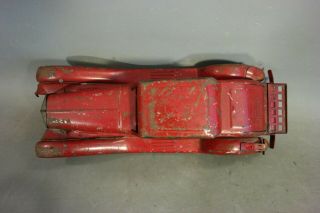 1930 ' s Antique GIRARD Old FIRE CHIEF Pressed Steel SIREN COUPE Vintage TOY CAR 8