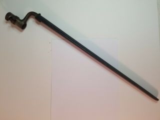 U.  S.  Civil War Socket Bayonet Triangular Blade Marked " Us " W/ Scabbard
