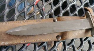 WW2 US M3 Pal fighting Knife With M6 Bar Wood Sheath 8