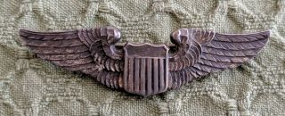 World War Two - - Sterling Silver Pilot Wings - Brooch/pin