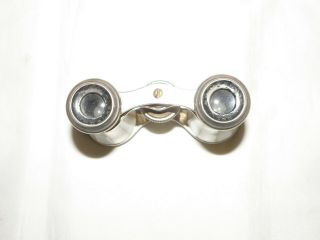 VINTAGE OPERA GLASSES WHITE MOTHER OF PEARL EXTRA SMALL SIZE 3