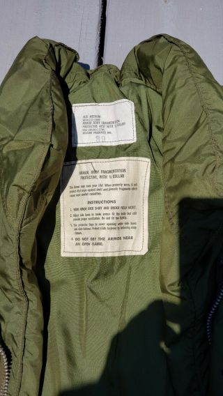 Vietnam Era Flak Jacket medium Body Armor Fragmentation Vest 3