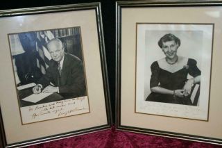Authentic Signed Portraits Of Dwight And Mamie Eisenhower With Provenance Ooak