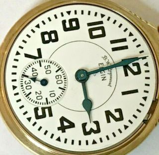 Elgin Railroad Grade 571 Pocket Watch 21j,  16s 10K Gold Filled OF case 3