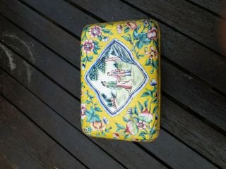 Antique Chinese Cloisonne Box And Cover