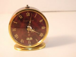Vintage Jaeger Lecoultre 8 Day Travel Alarm Clock For Restoration Parts Repair
