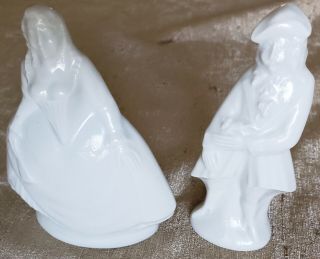 Antique Meissen Blanc De Chine Figurines