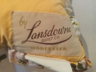 Vintage Lansdowne Albany Floral & Gold Satin Eiderdown Double Bed Size 4